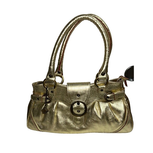 Helen Welsh Vintage NWT Gold Leather Shoulder Bag - Picture 1 of 15
